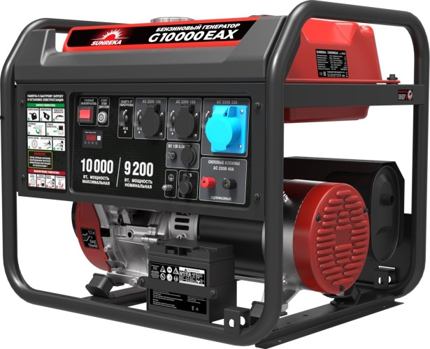 Генератор бензиновый  G10000EAX (10кВт, 1ф, электростартер)